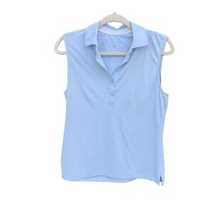 Fairway and Greene Sleeveless Polo Top - Light Blue M